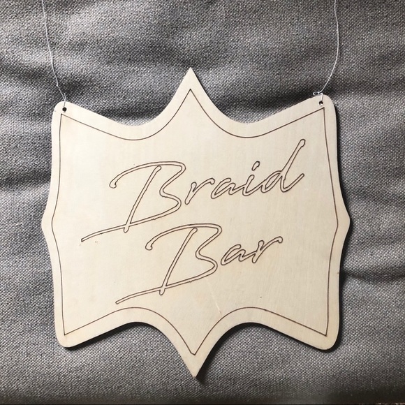 NEW laser Engraved Print Wood Sign Braid Bar salon - Picture 10 of 12